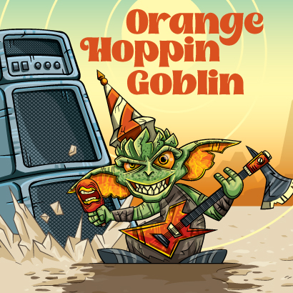 rock illustration of goblin with guitar